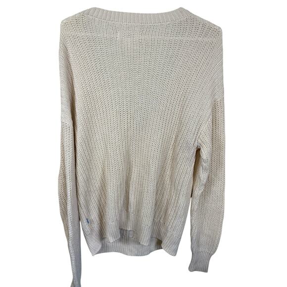 Pink Victoria’s Secret Sweater V-neck Long Sleeve Knit Pullover Cream Size M - Picture 5 of 5